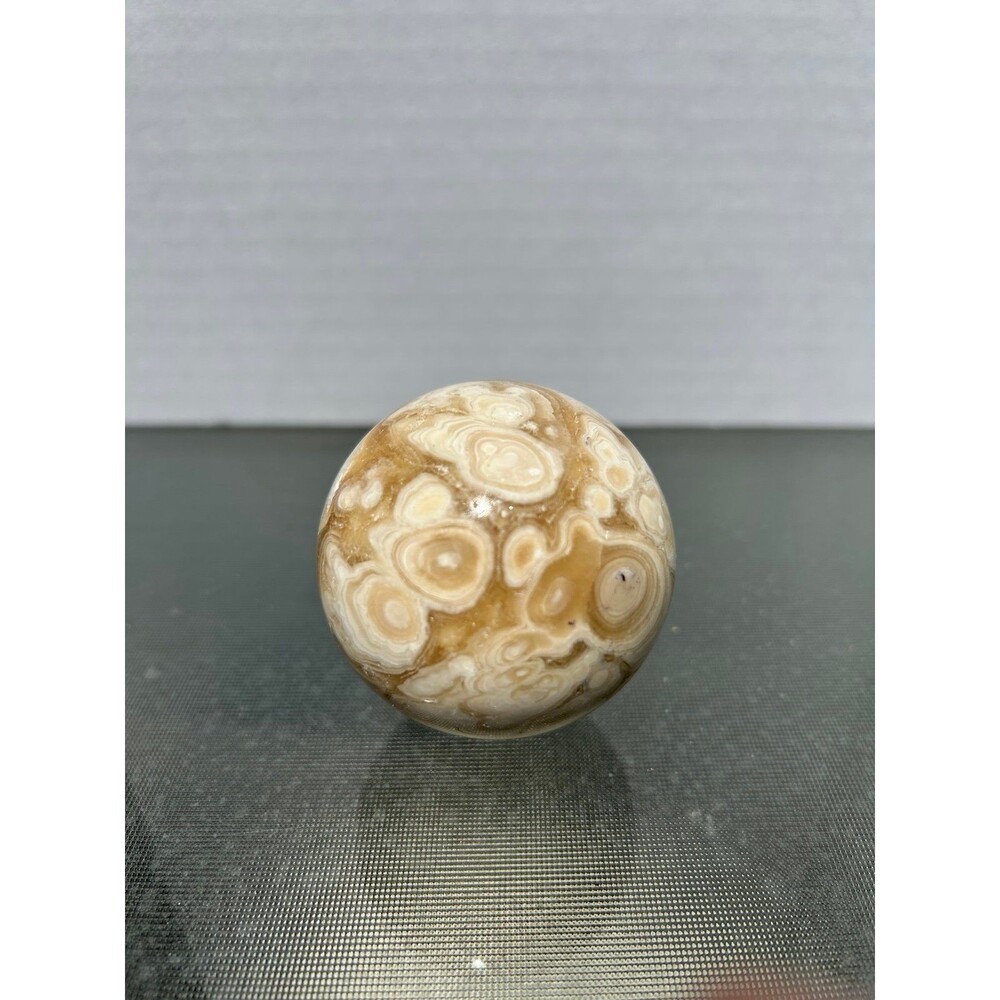 Amber Calcite Sphere 59.3 mm UV Reactive